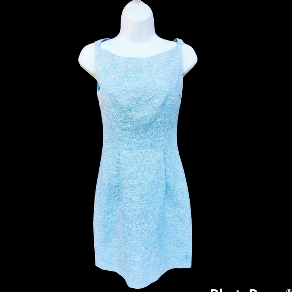 Elie Tahari Dresses & Skirts - Elie Tahari Blue Tweed Dress